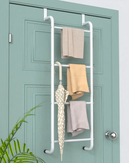 Over The Door Towel Rack Metal Behind Door Hanger for Bathroom Bedroom-White - Mekamart Australia