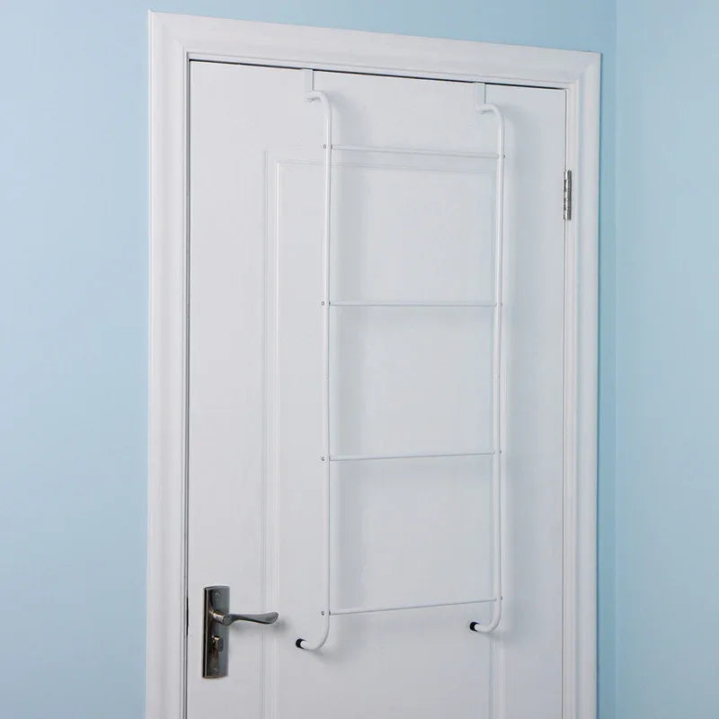 Over The Door Towel Rack Metal Behind Door Hanger for Bathroom Bedroom-White - Mekamart Australia