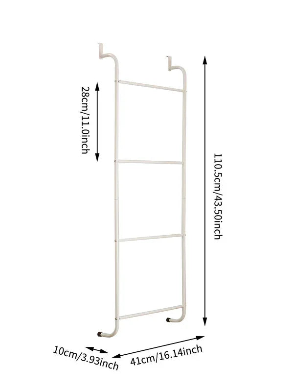 Over The Door Towel Rack Metal Behind Door Hanger for Bathroom Bedroom-White - Mekamart Australia