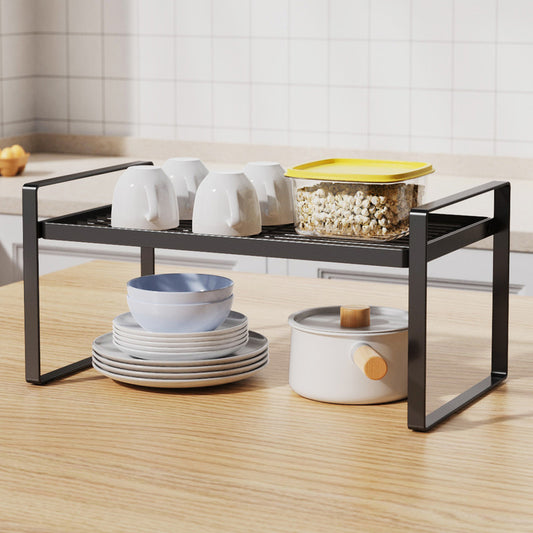 Kitchen Countertop Layered Storage Rack-Black