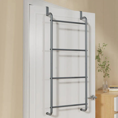 Over The Door Towel Rack Metal Behind Door Hanger for Bathroom Bedroom-Grey - Mekamart Australia