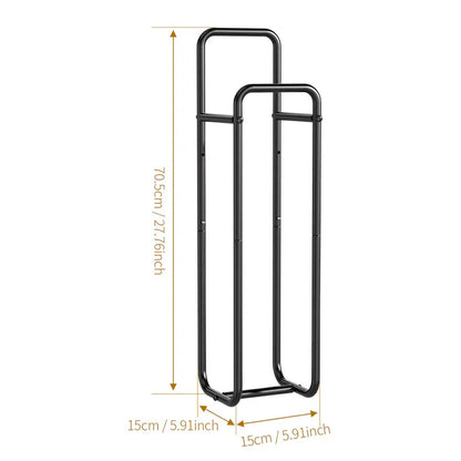 Double-Pole Towel Rack, Wall-Mounted Storage Rack for Bathroom,Black - Mekamart Australia