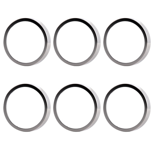 6 Pack GU10/MR16 Bulb Decorative Trim Rings, Heat Insulation Anti-Scald Protective Rings for Track Lighting, Snap-On Spring-Loaded Design (Brushed Nickel)