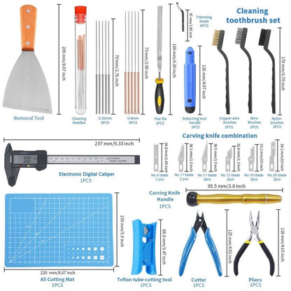 3D Printer Tools 3D Printer Spare Part 32 Parts 3D Printer Accessory Kit