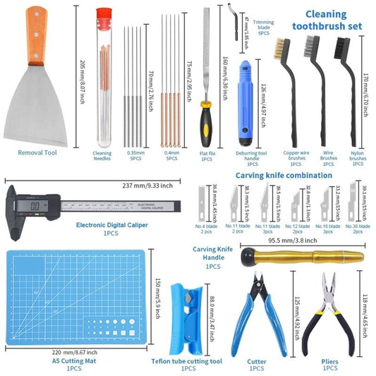 3D Printer Tools 3D Printer Spare Part 32 Parts 3D Printer Accessory Kit