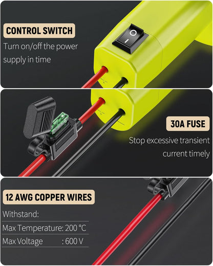 2 Pack Power Wheel Adapter for Ryobi 18 V Battery with Switch, DC Power Adapter, Battery Conversion with Fuse Switch 12 AWG Wires & Wire Terminal