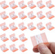 24Pcs Acrylic Small Hinges, 1.4x1 inch Clear Self-Adhesive Hinges, Folding Hinge Tool for Cabinet Drawer Furniture Display Stand DIY Crafts (35x25 mm)
