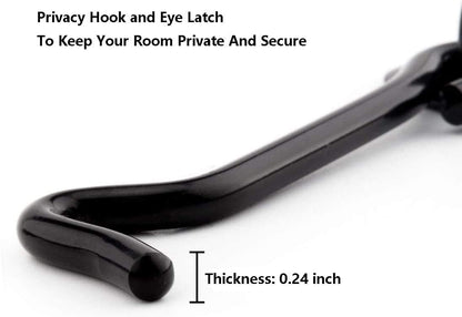 Barn Door Latch, 8 Inch Heavy Duty Stainless Steel Gate Latch Lock,Cabin Hook Eye Latch Hook with Mounting Screws for Window,Sliding Door,Back Gate,Closet Doors,Front Porch,Fence,2 Pack