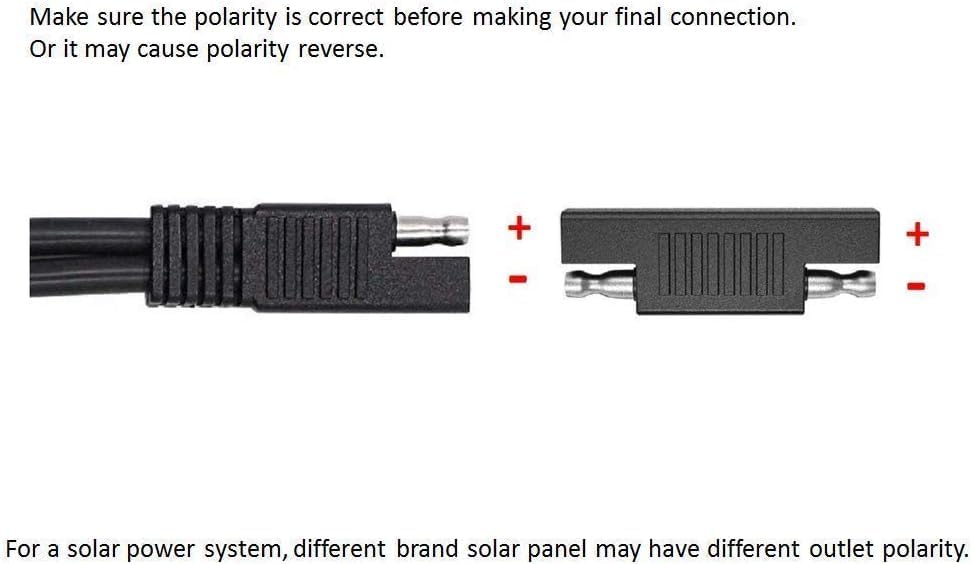 SAE Polarity Reverse Adapter Connectors for SAE to SAE Quick Disconnect Extension Cable, Solar Panel Battery Power Charger and Maintainer-3Pack