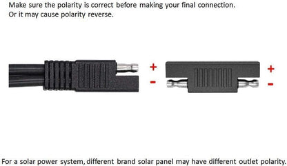 SAE Polarity Reverse Adapter Connectors for SAE to SAE Quick Disconnect Extension Cable, Solar Panel Battery Power Charger and Maintainer-3Pack