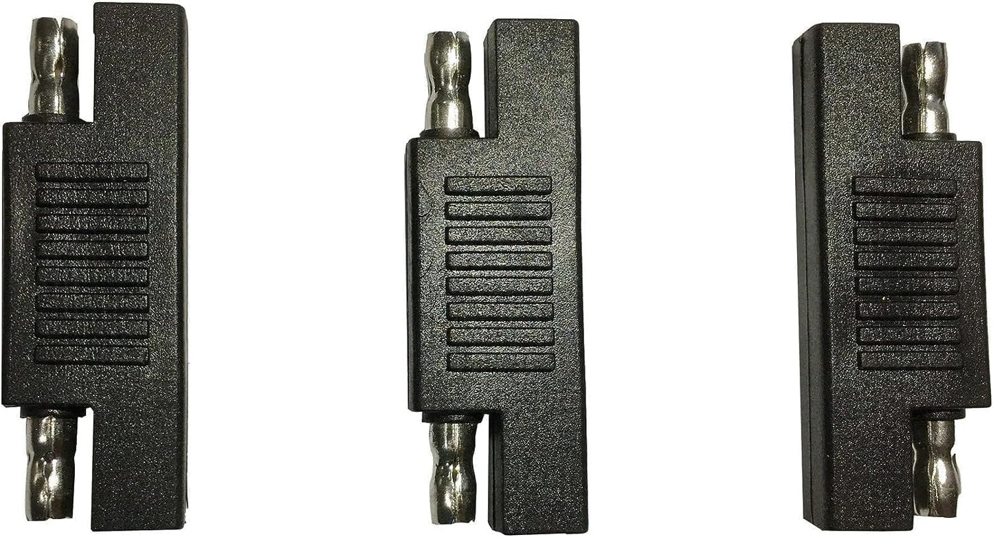 SAE Polarity Reverse Adapter Connectors for SAE to SAE Quick Disconnect Extension Cable, Solar Panel Battery Power Charger and Maintainer-3Pack