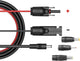 Solar Panel Connectors Compatible with M-C-4 Solar Connectors to DC Extension Cable 16AWG with DC 5.5mmx2.1mm, DC3.5x1.35mm,DC5.5x2.5mm and DC8mm Adapter for Portable Power Station Solar Generators
