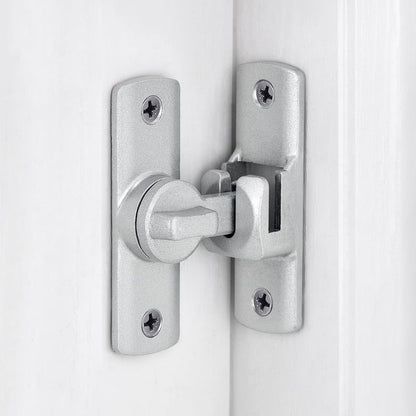 Silvery Barn Door Latches,90/180 Degree Gate Lock,Aluminum Alloy Right Angle Door Lock Latch,Flip Gate Latches Hardware,Door Security Sliding Door Latch Lock fo Cabinets,Barn Door,Bathroom  Silvery