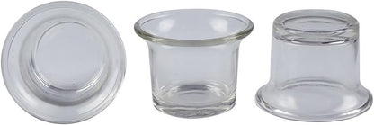 Clear Chunky Glass Lip Votive Candle Holders Tealight Votive Cups for Wedding Proposal, Spa, Aromatherapy, Meditation, 6 Counts by Shxstore Clear