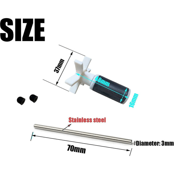 Bestway Hydro Jet Impeller and Shaft Replacement Compatible with Lay-Z Spa Pumps