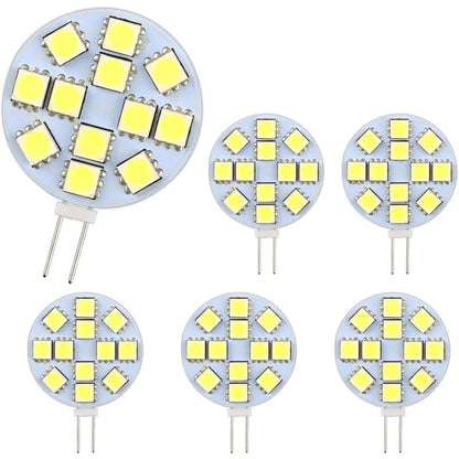 G4 LED Bulb 2W 12-24V Warm White 3000K 200LM Non-Dimmable 12x5050 SMD for Cabinets Compatible with Phillips Oral-B Braun
