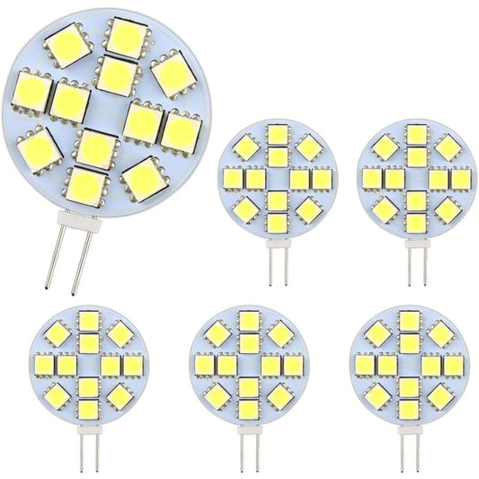 G4 LED Bulb 2W 12-24V Warm White 3000K 200LM Non-Dimmable 12x5050 SMD for Cabinets Compatible with Phillips Oral-B Braun