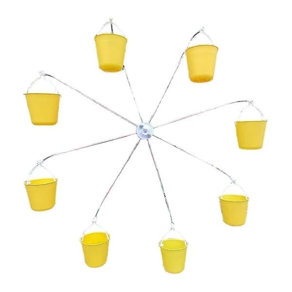 Bird Feeder Carousel Toy With Water Bottle and Food Dish