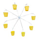 Bird Feeder Carousel Toy With Water Bottle and Food Dish