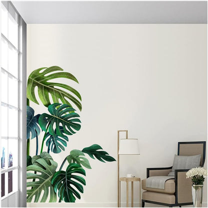 Tropical Green Plant Wall Sticker DIY Decorative Sticker for Home