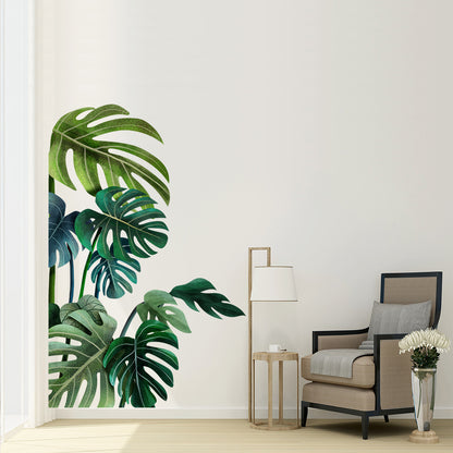 Tropical Green Plant Wall Sticker DIY Decorative Sticker for Home
