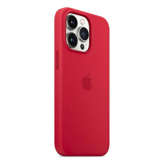 iPhone 14 Pro MagSafe Compatible Liquid Silicone Phone Case with Popover Grip, Perfect Red, MGF Red