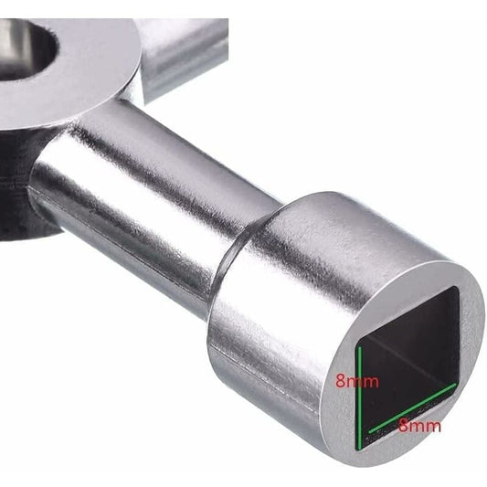 4 Way Multi-Function Key For Electric Water Door Gas Meter Cabinet Box Key Opening (Silver)