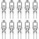 G4 Halogen Bulb, G4 12V 10W Bulb, Warm White 3000K, 150Lm, Dimmable, G4 Halogen Lamp, Clear Capsule Lamp, Pack Of 10