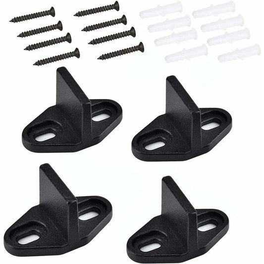 4 Pieces Sliding Door Guide, Pocket Door Guide, Sliding Door Floor Guide, Sliding Barn Door Bottom For Cabinet Door,