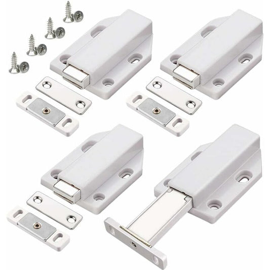 Push To Open 4 Pieces Push Open Push Door Cupboard Magnet Closure For Cabinet Drawer System Magnetic Latch Lock Push