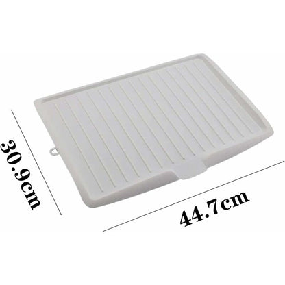 Premium Dish Drainer Plastic Dish Drainer Mat Dish Drainer Dish Rack Sink Side Drainer Sloped Draining Tray For Pots,