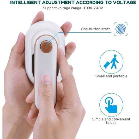 Steam Iron: Travel Iron - Mini Iron - 20S Fast Heat-Up - 50Ml Water Tank - Wet And Dry For Home And Travel - White