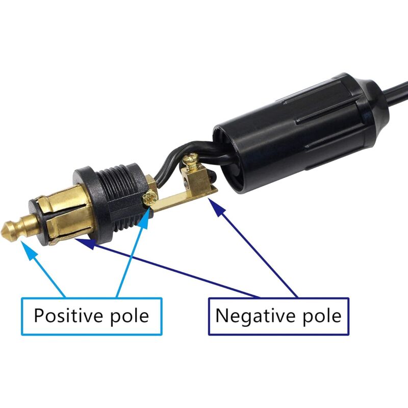 Din Hella Powerlet Plug For Cigarette Lighter 18Awg European Male Din Socket Cigarette Lighter Plug Adapter Socket