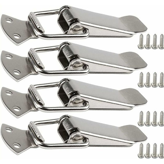 Stainless Steel Tension Clasp With Screws, 56Mm Lever Clasp, Toggle Spring Loaded Latch, Clamp Clip, Box Closure, Lock