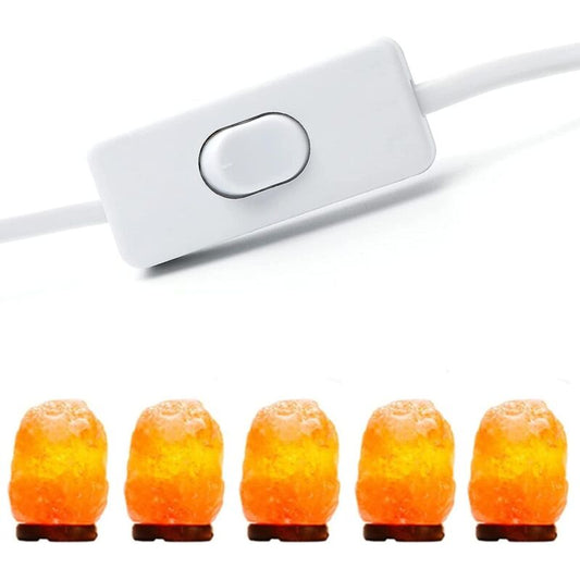 Salt Lamp Cable With Switch - E14-1.8M - Salt Lamp Socket, White