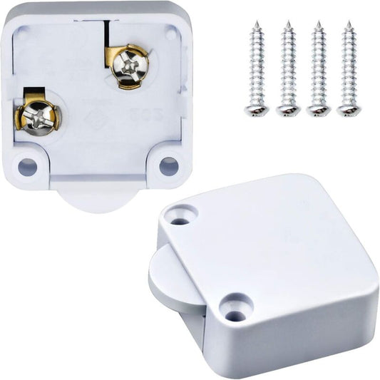 2 Piece Door Cabinet Switch Automatic Light Switch For Closets, White