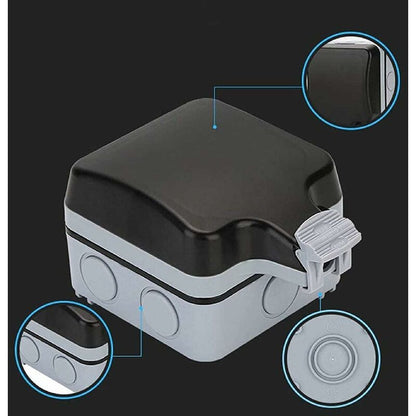 Ip66 Waterproof Socket With Usb Connections Outdoor Electrical Outlet With Cover Wall Socket Box For Garden Garage