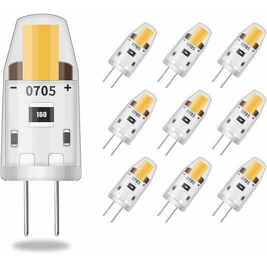 LED G4 Dimmable Light Bulbs,3W Equivalent 30W Halogen Lamp,95Lm Warm White Energy Saving Bulb,No Flicker,Dc 12V,G4