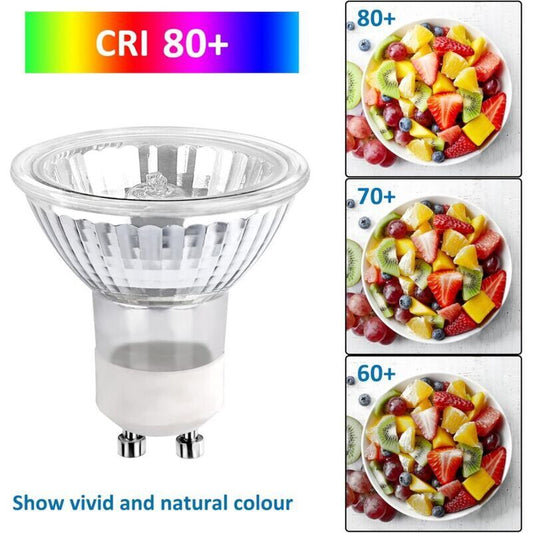Halogen Bulb Gu10 35W 230V, 380Lm Warm White 2700K, Dimmable Halogen Spot Bulb, For Cabinet Light, Display Lights, Pack