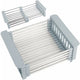 Extendable Sink Drainer, Adjustable Dish Drainer, Stainless Steel Adjustable Dish Drainer, Telescopic Drain Basket Dish
