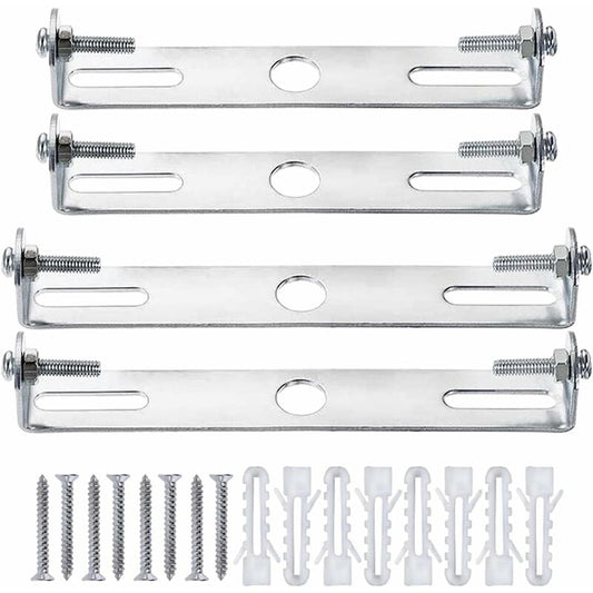 4 Pack Ceiling Light Fixture, Ceiling ROse, Chandelier Silver Universal Light Holder With Screws And Nuts, Carbon Steel