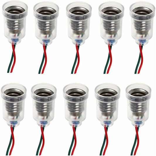 10 pcs E10 Lamps Base LED Screw Mount Small Bulbs Holder Light Socket With Wire Socket For Experiment Circuit Home