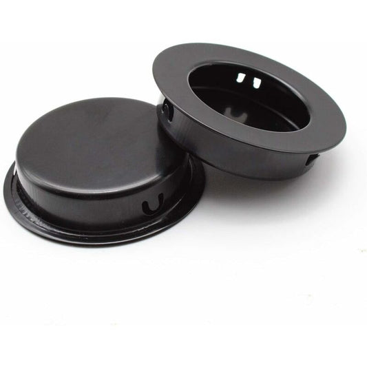 4 pcs ROund Recessed Handles, 40Mm Stainless Steel Sliding Door Handle, Black Furniture Handles Can Be Used For