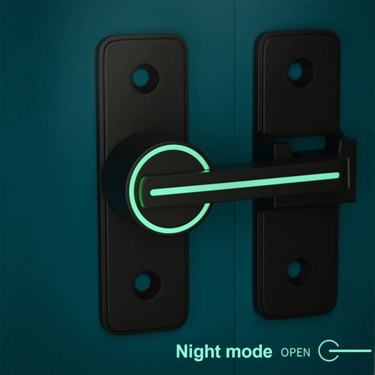Luminous Sliding Interior Door Lock Latch, 90° Tilt Door Hook Latch, Anti-Theft Hasp Buckle Lock Bolt, For Door, Window