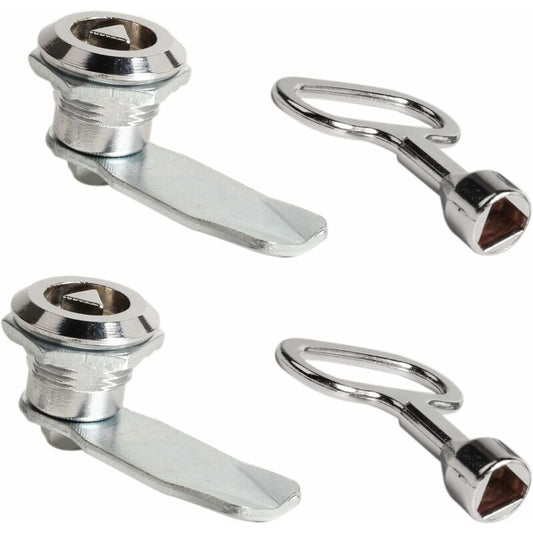2 Sets Mailbox Lock 20Mm Furniture Lock Socket Lock With Triangle Key Locker Mailbox Security Zinc Alloy Triangle Key