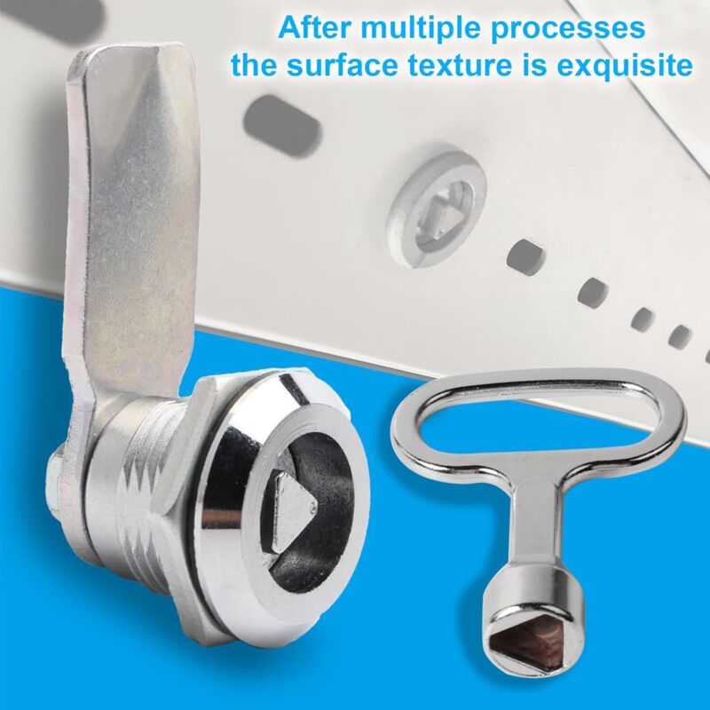 2 Sets Mailbox Lock 20Mm Furniture Lock Socket Lock With Triangle Key Locker Mailbox Security Zinc Alloy Triangle Key