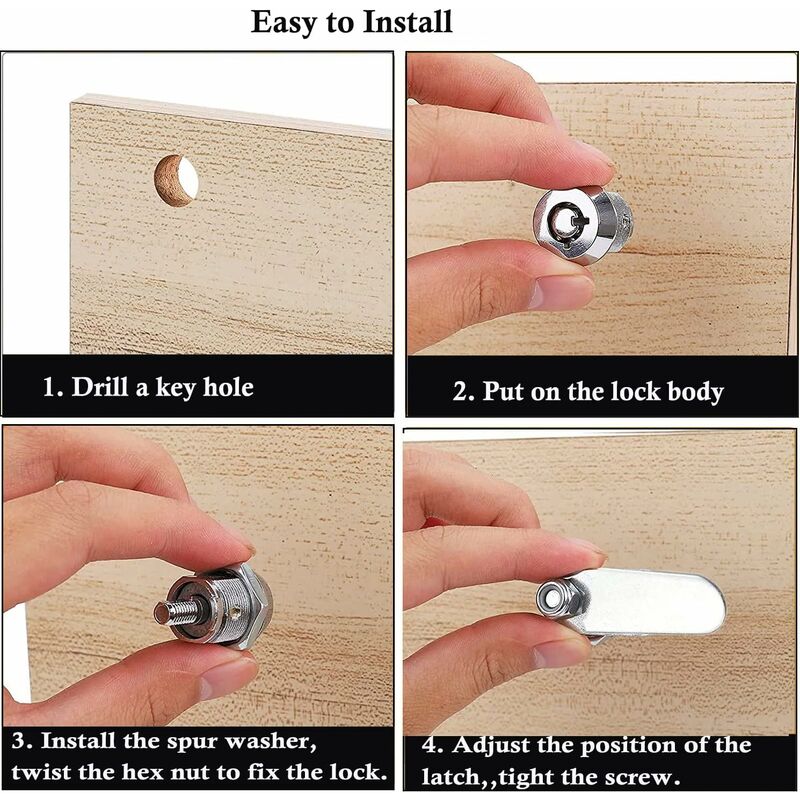 Thread Tubular Cam Lock, Cylinder Lock Security Lock For Barrel Mailbox For Door, Drawer, Cupboard, Mailbox With Alike