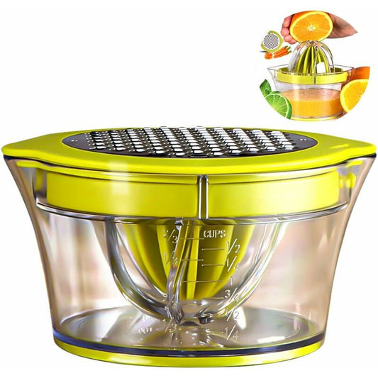 Multifunction Manual Juicer, 4 In 1 Citrus Juicer For Oranges, Lemons, Citrus Fruits, With 2 Reamers, Engraved