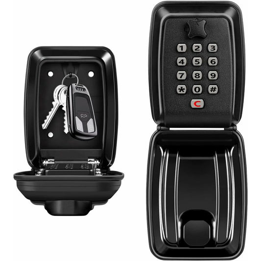 Outdoor Security Key Box, Large Wall Mounted Key Box With 12 Digit Code, Waterproof And Rustproof Security Key Box For