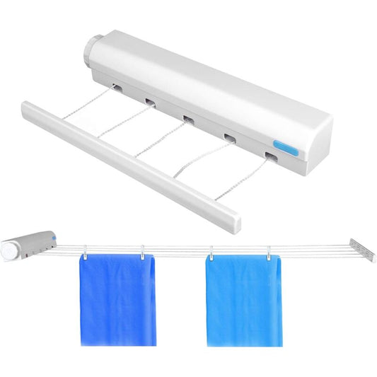 Retractable Clothesline Portable Home Indoor Outdoor Plastic Clothes Drying ROpe Wall Mount Compact Clothes Line